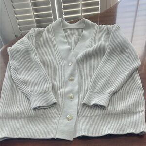 Lululemon Knit Button Front Cream Cardigan Sweater